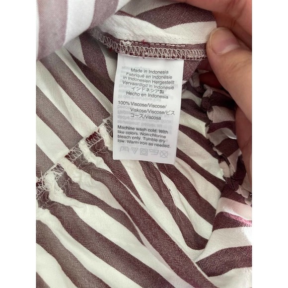Madewell Brown and White Striped Top - Picture 7 of 7